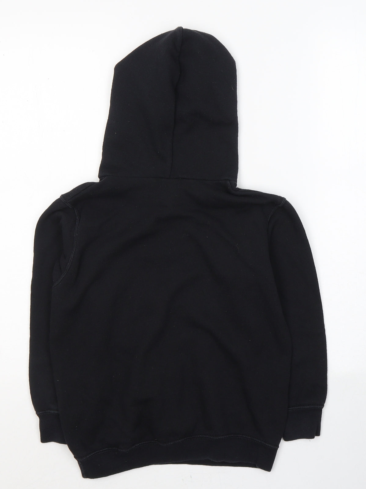 Fruit of the Loom Boys Black  Cotton Pullover Hoodie Size 7-8 Years  Pullover - MGS
