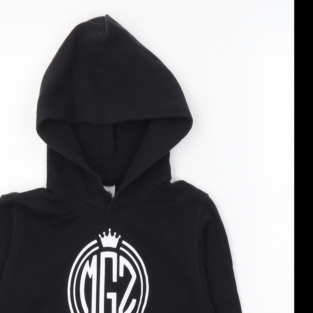 Fruit of the Loom Boys Black  Cotton Pullover Hoodie Size 7-8 Years  Pullover - MGS