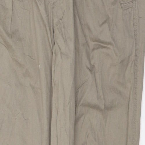 Rainbow Womens Beige  Cotton Trousers  Size 16 L30 in Regular Tie