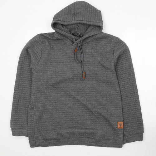 Fashion Womens Grey  Polyester Pullover Hoodie Size 3XL  Pullover