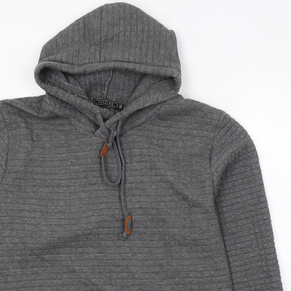 Fashion Womens Grey  Polyester Pullover Hoodie Size 3XL  Pullover