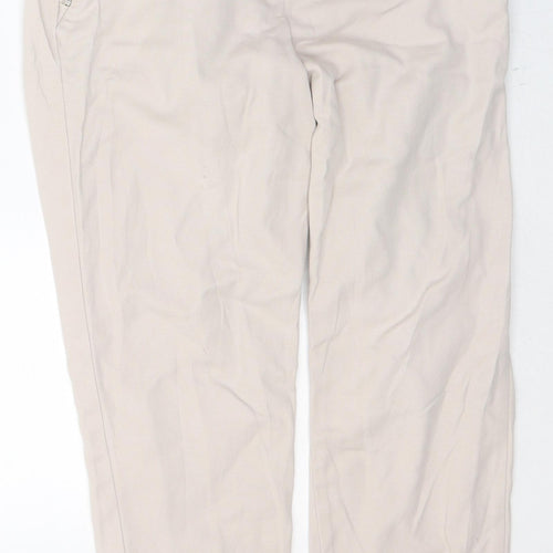 Julien Macdonald Womens Beige  Cotton Cropped Jeans Size 8 L23 in Regular Button
