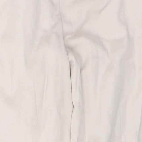 Julien Macdonald Womens Beige  Cotton Cropped Jeans Size 8 L23 in Regular Button
