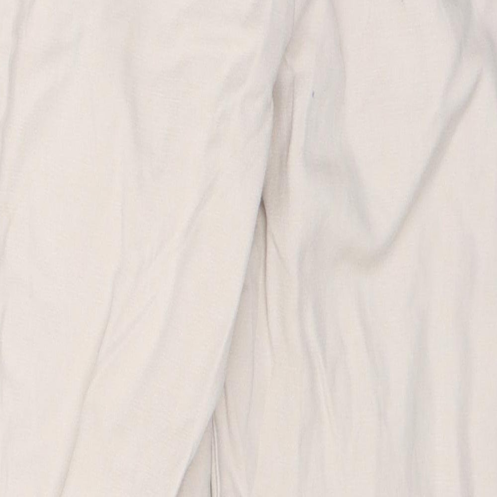 Julien Macdonald Womens Beige  Cotton Cropped Jeans Size 8 L23 in Regular Button