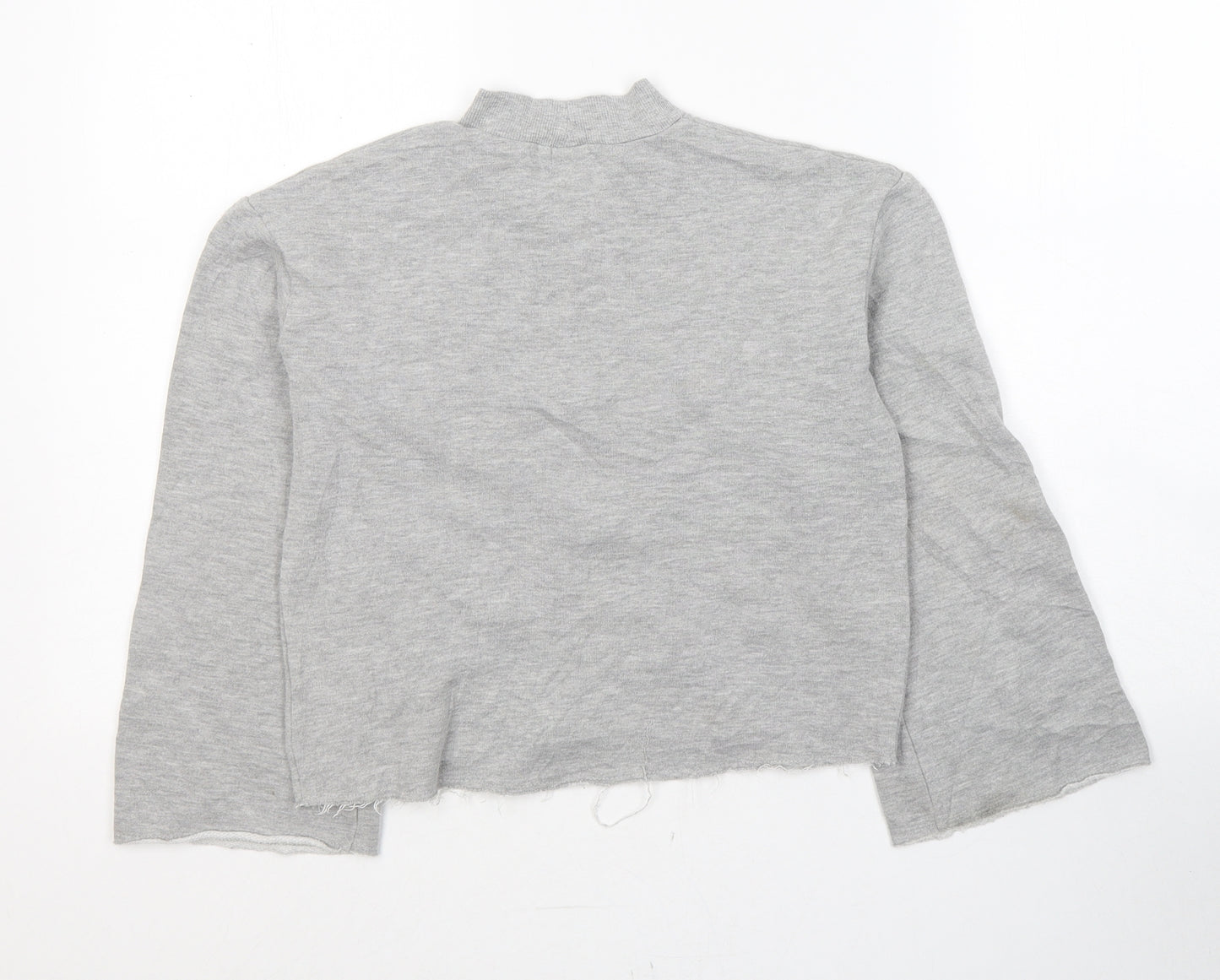 River Island Girls Grey  Cotton Pullover Sweatshirt Size 9-10 Years  Pullover