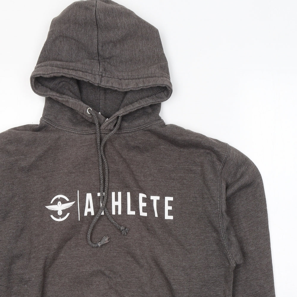 JustHoods Mens Brown  Cotton Pullover Hoodie Size M   - Athlete