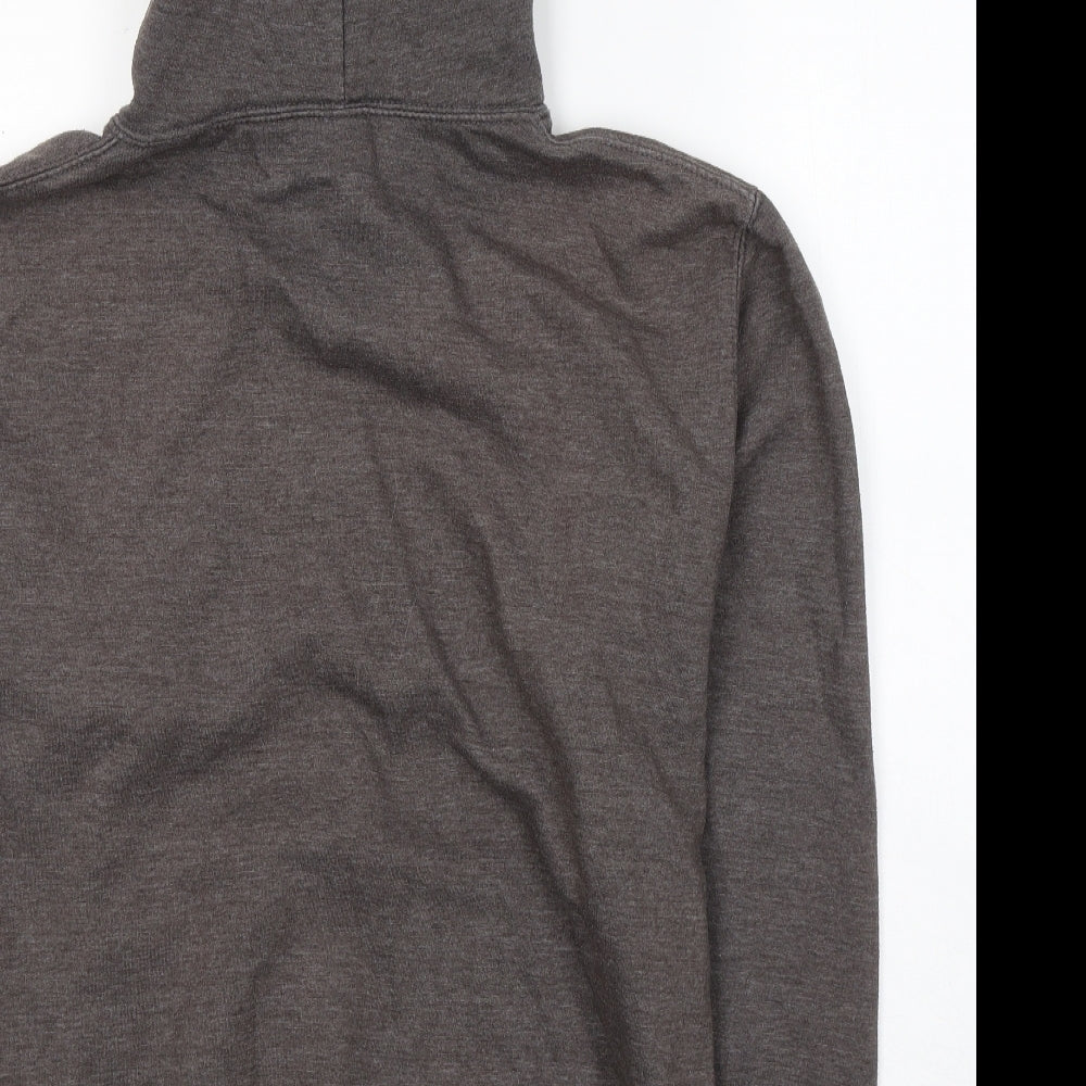 JustHoods Mens Brown  Cotton Pullover Hoodie Size M   - Athlete