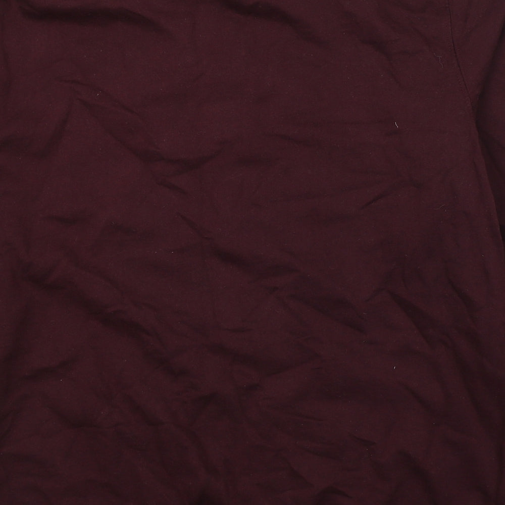 New Look Mens Red  Cotton Pullover Hoodie Size XL