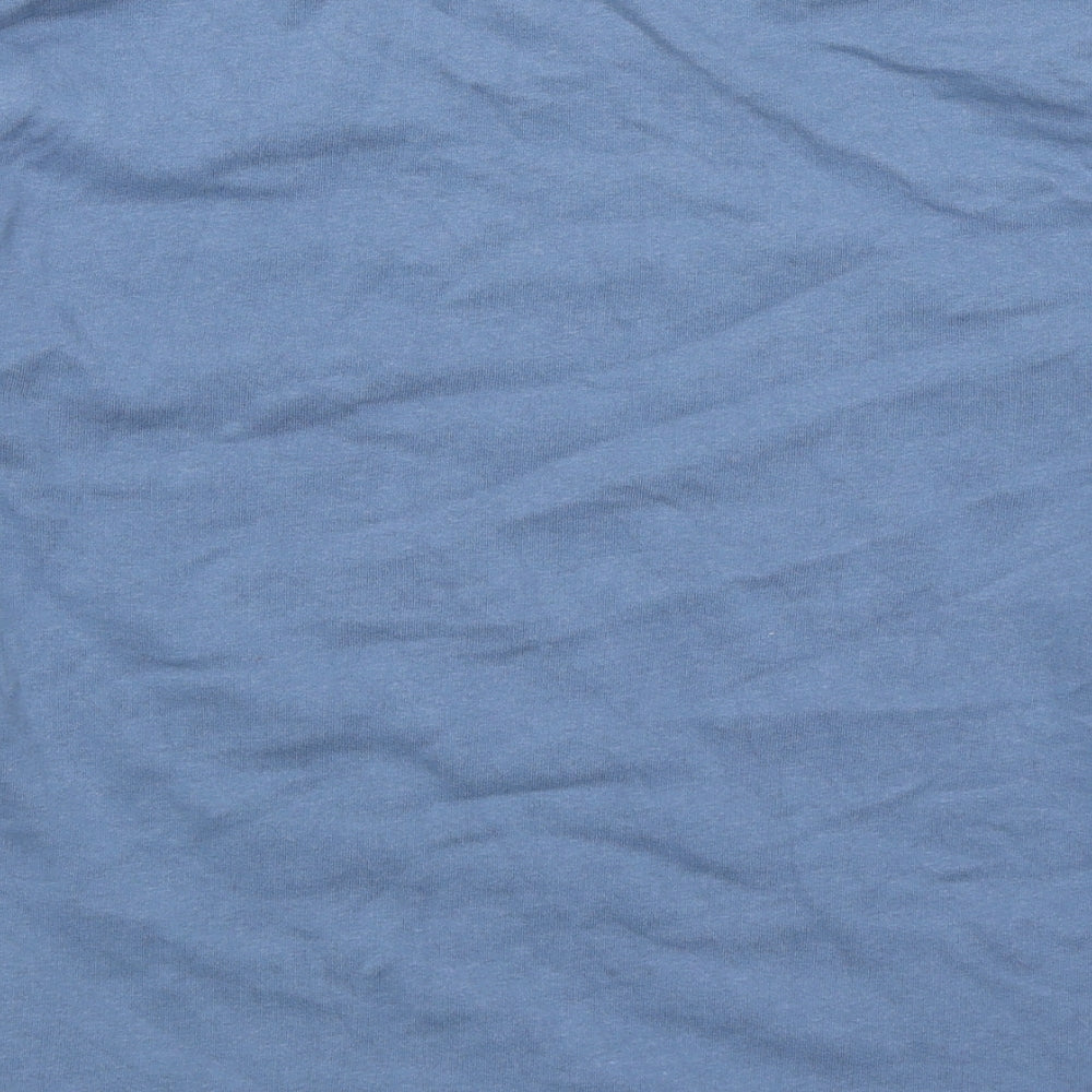 TU Womens Blue Round Neck  Cotton Pullover Jumper Size 12