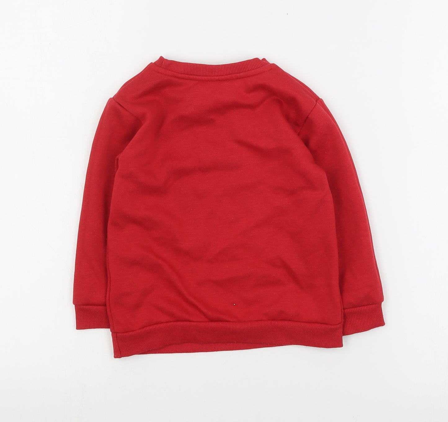 Matalan Girls Red  Polyester Pullover Sweatshirt Size 2-3 Years  Pullover - Christmas