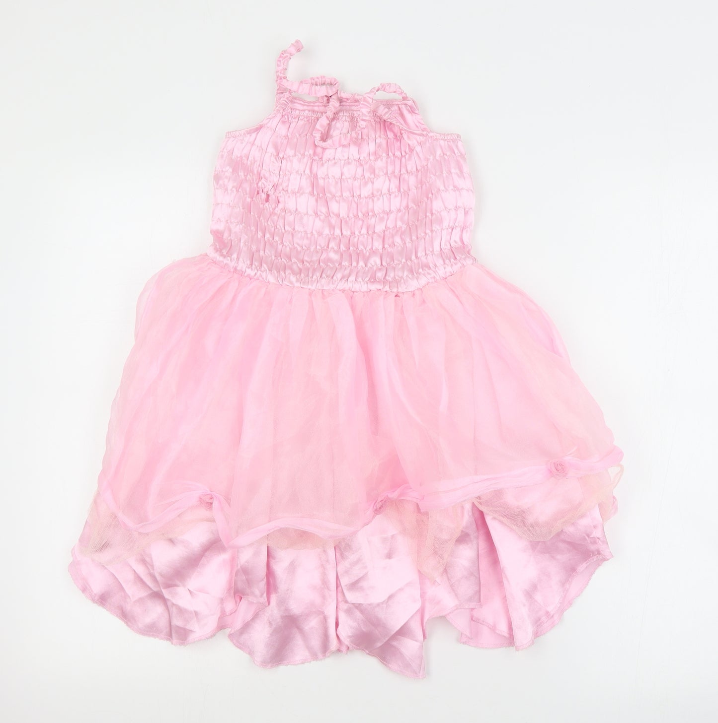 NEXT Girls Pink  Polyester Tutu Dress  Size 7-8 Years  Square Neck Pullover