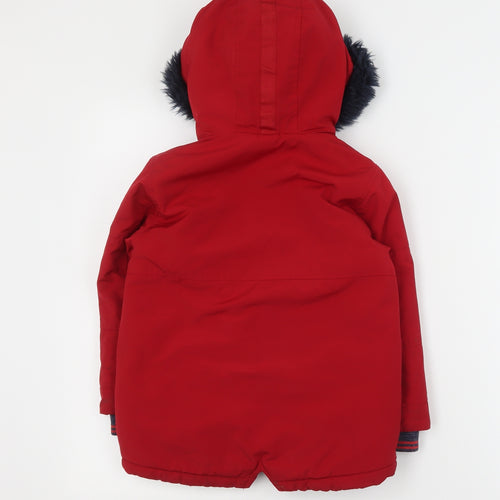 NEXT Boys Red   Puffer Jacket Coat Size 4-5 Years  Zip
