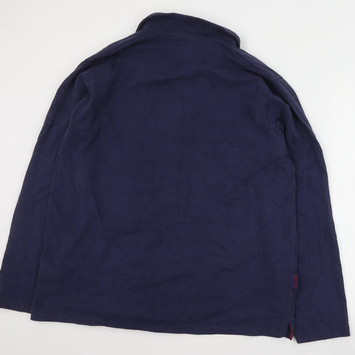 Mountain Warehouse Mens Blue  Cotton  Polo Size L Collared Button