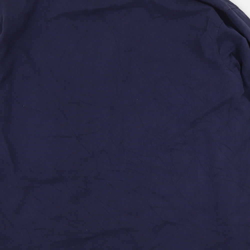 Mountain Warehouse Mens Blue  Cotton  Polo Size L Collared Button