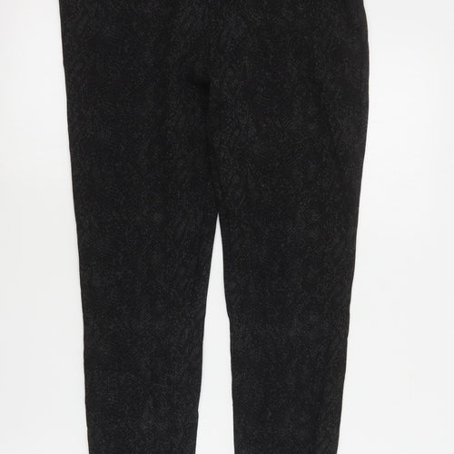 Marks and Spencer Womens Grey Animal Print Viscose Jogger Trousers Size 12 L26 in Regular  - Leggings