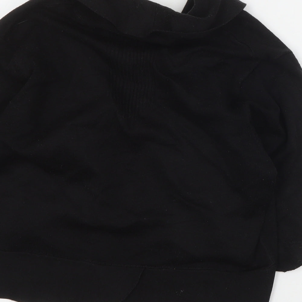 Principles Womens Black V-Neck  Acrylic Shrug Jumper Size 10