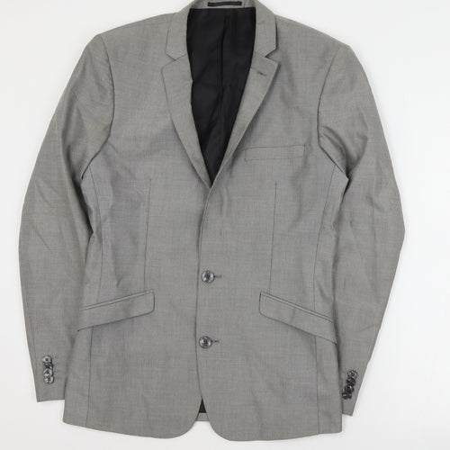 F&F Mens Grey  Polyester Jacket Suit Jacket Size M