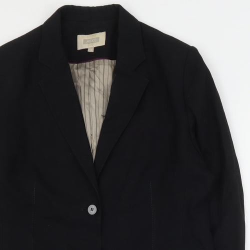 NEXT Womens Black  Polyester Jacket Suit Jacket Size 16