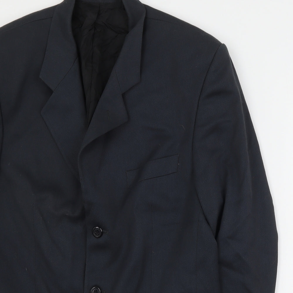 Burton Mens Blue  Polyester Jacket Suit Jacket Size L