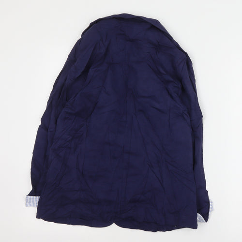 Internacionale Womens Blue   Jacket Blazer Size 14  Button