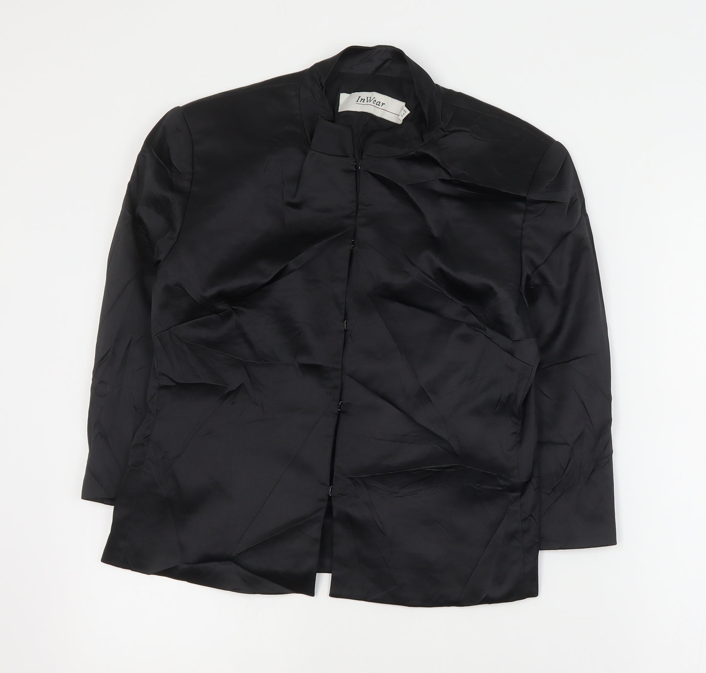 InWear Womens Black   Jacket  Size 10  Hook & Eye