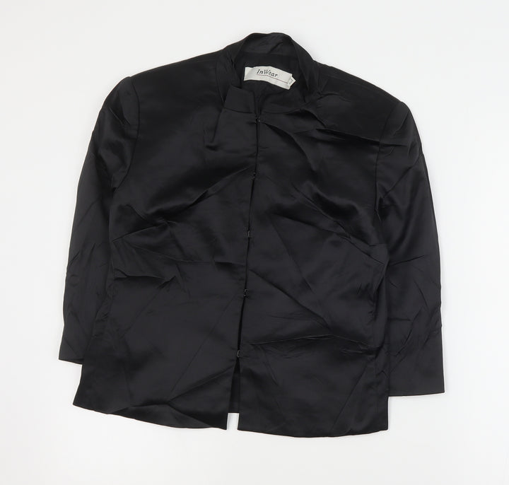 InWear Womens Black   Jacket  Size 10  Hook & Eye