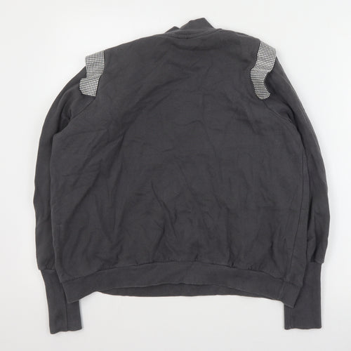 River Island Womens Grey  Cotton Pullover Sweatshirt Size L  Pullover