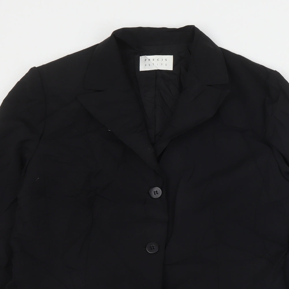 Precis Womens Black  Polyester Jacket Suit Jacket Size 14