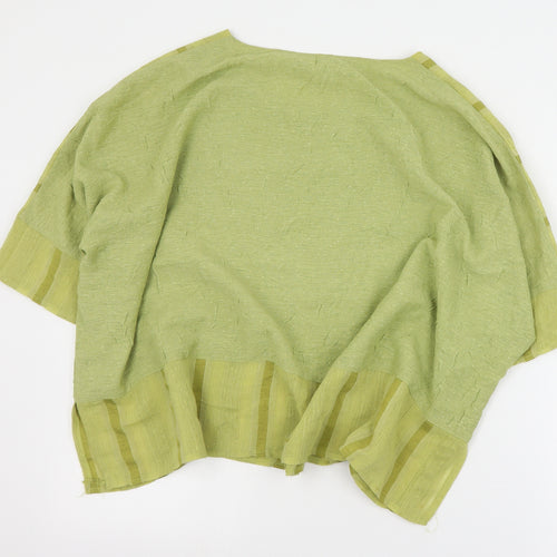 Floresse Womens Green  Polyester Basic Blouse Size S Round Neck