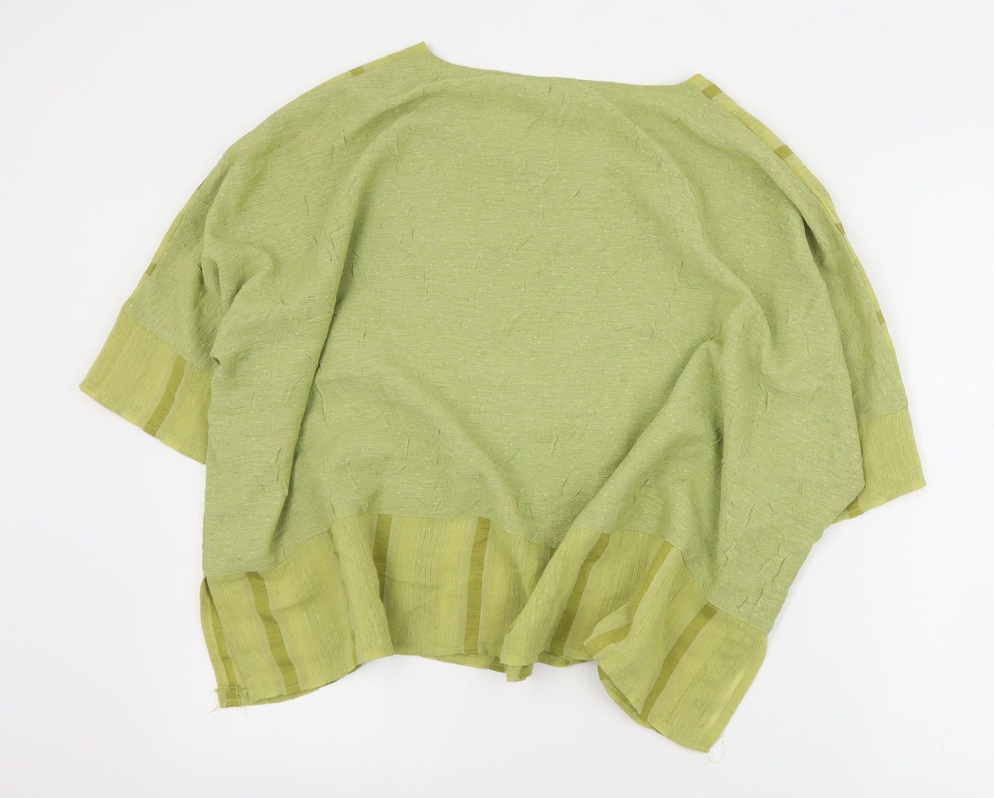 Floresse Womens Green  Polyester Basic Blouse Size S Round Neck