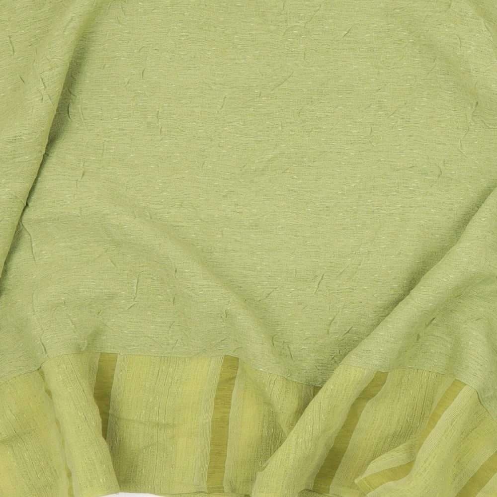 Floresse Womens Green  Polyester Basic Blouse Size S Round Neck