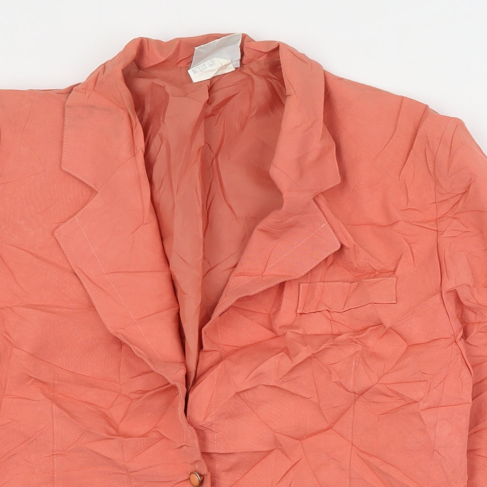 Jacques Vert Womens Pink   Jacket Blazer Size 16  Button