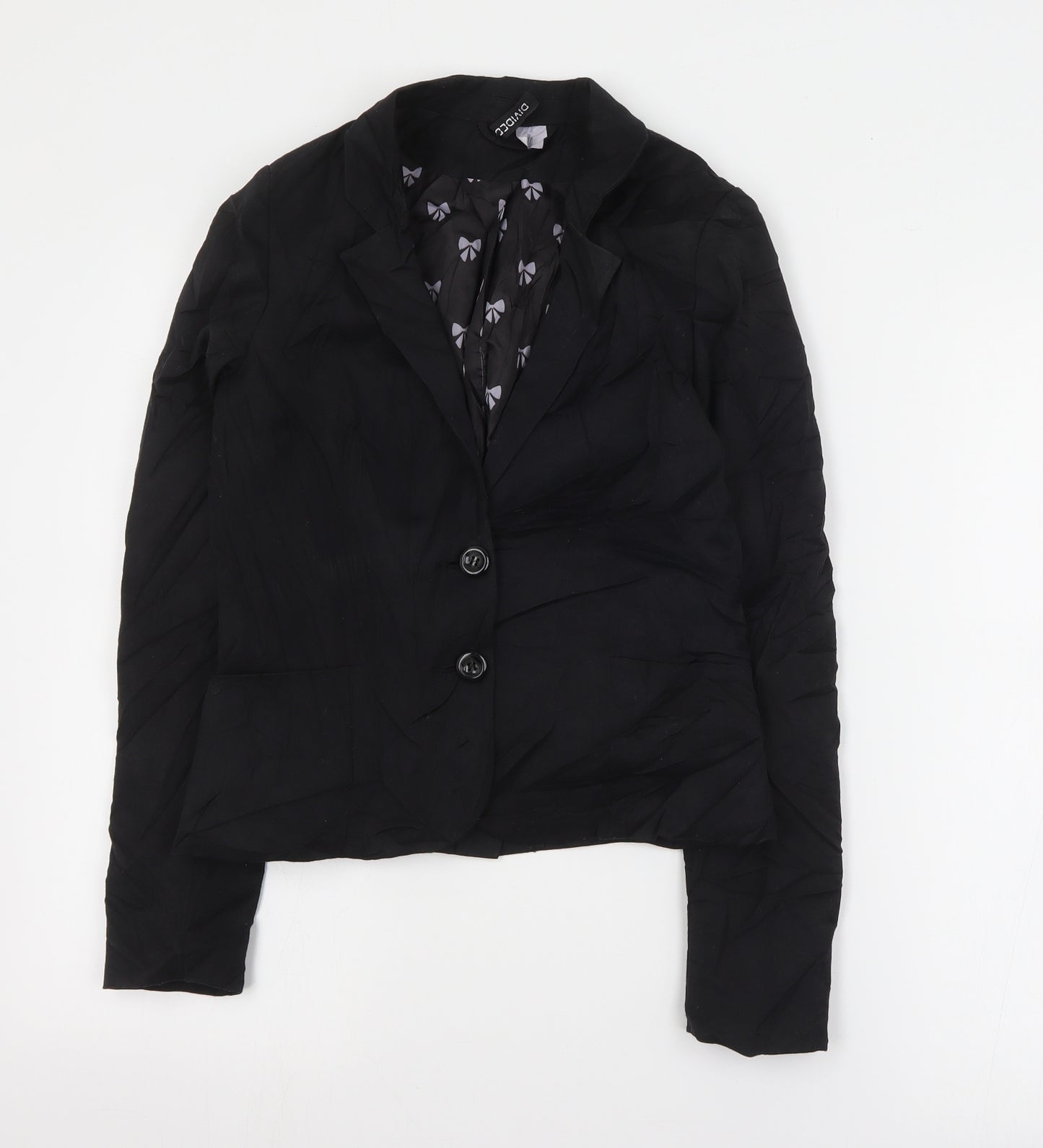 H&M Womens Black   Jacket Blazer Size 8  Button