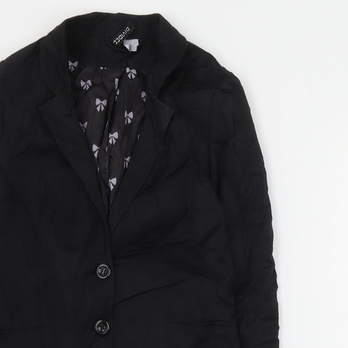 H&M Womens Black   Jacket Blazer Size 8  Button