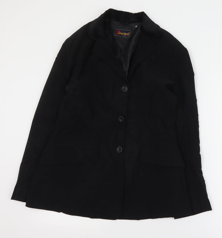 Sherwood Womens Black   Jacket Blazer Size S  Button