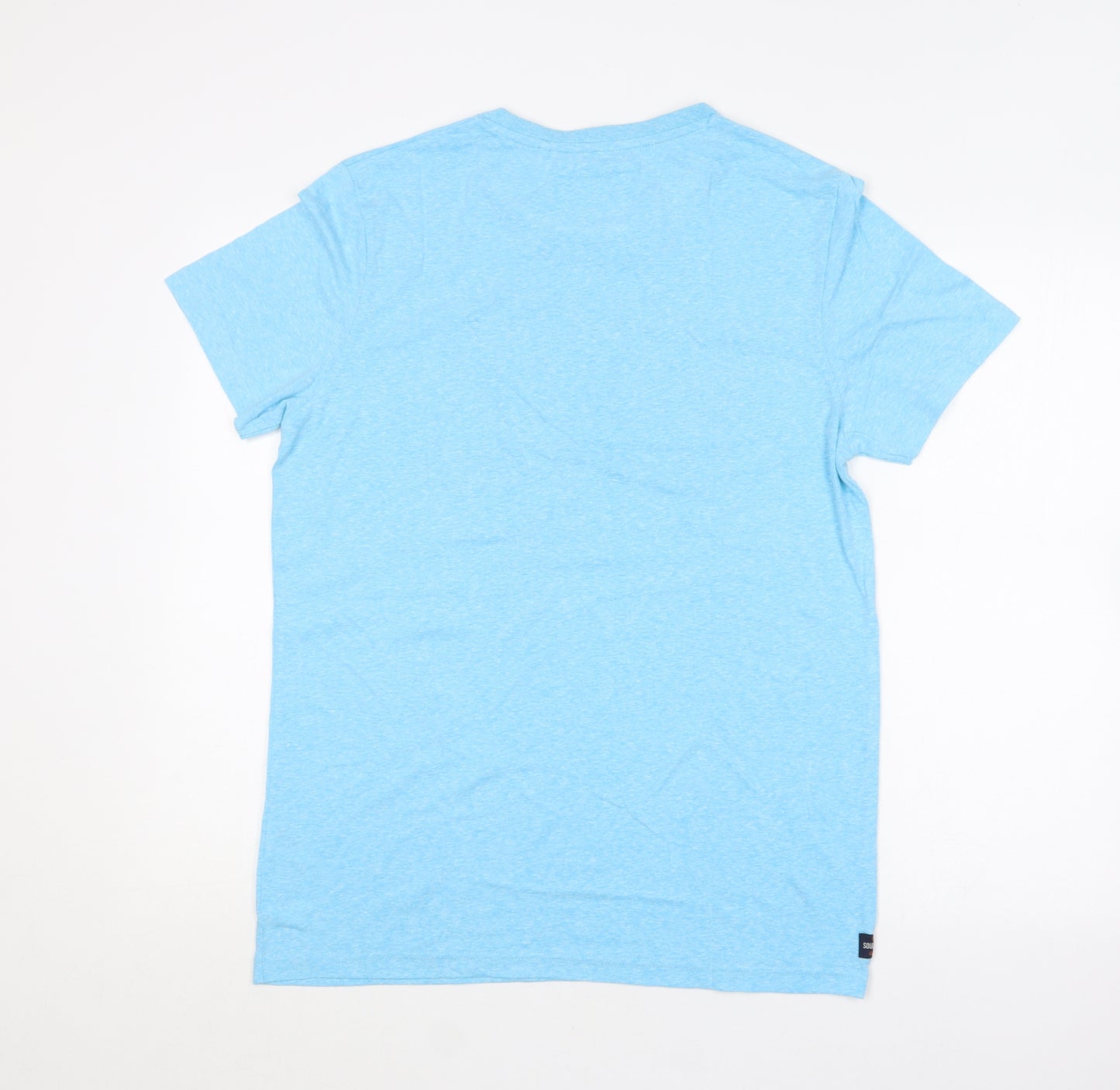 SoulCal&Co Mens Blue  Polyester  T-Shirt Size L Round Neck