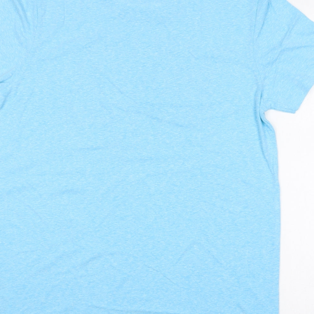 SoulCal&Co Mens Blue  Polyester  T-Shirt Size L Round Neck