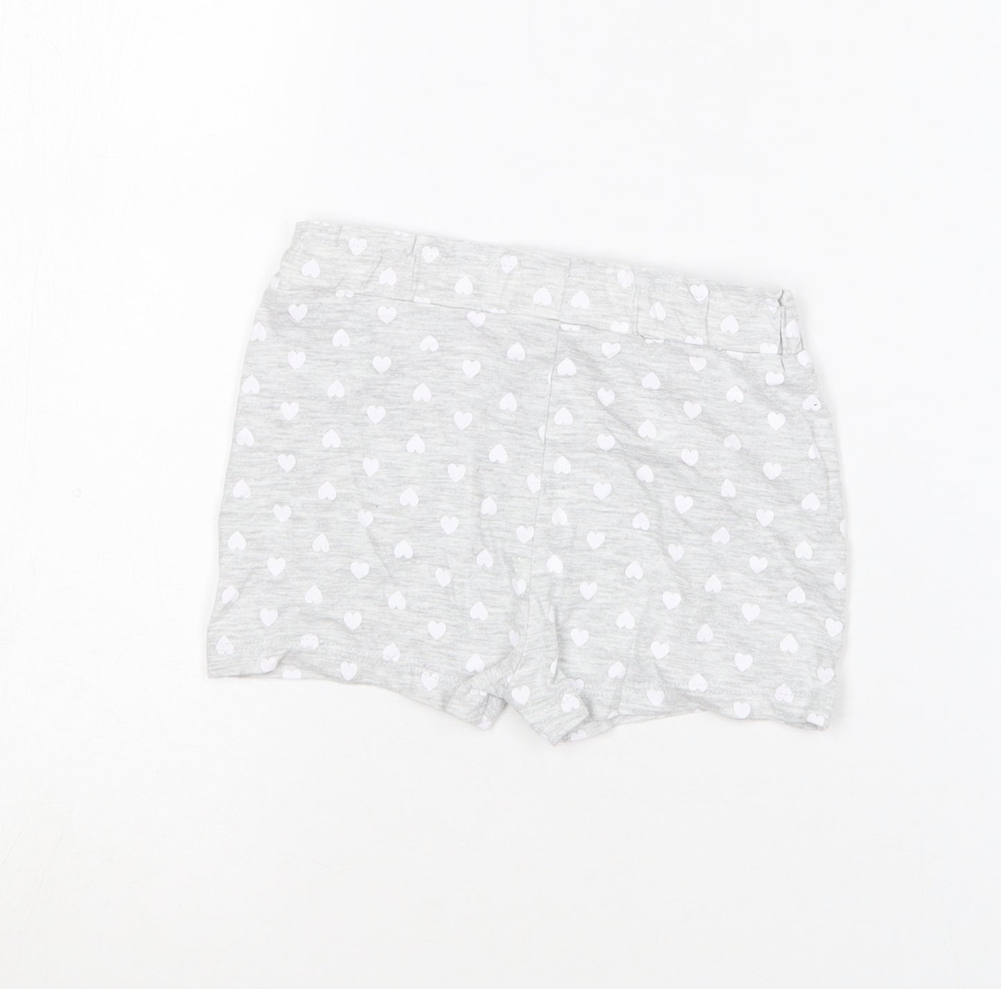 Young Dimension Girls Grey Geometric Cotton Sweat Shorts Size 2-3 Years  Regular