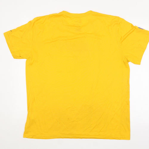 Nike Mens Yellow  Polyester  T-Shirt Size XL Round Neck  - NFL Steelers