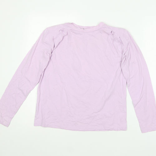 Dunnes Stores Womens Purple  Cotton Basic T-Shirt Size S Round Neck