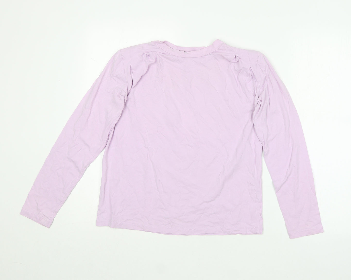 Dunnes Stores Womens Purple  Cotton Basic T-Shirt Size S Round Neck