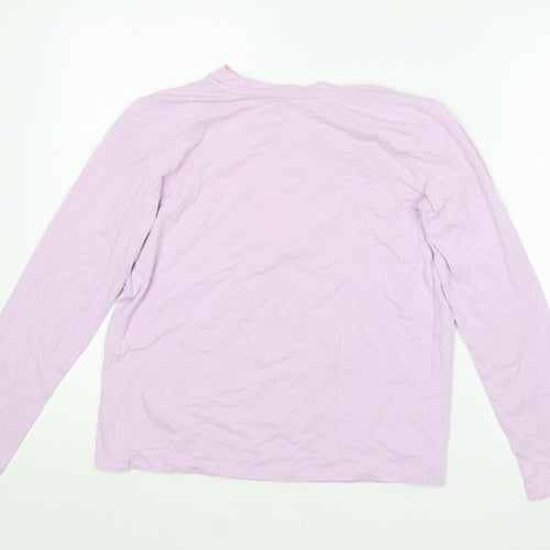 Dunnes Stores Womens Purple  Cotton Basic T-Shirt Size S Round Neck
