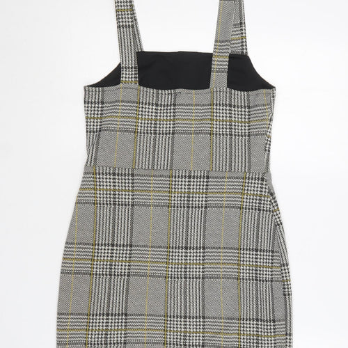 River Island Womens Multicoloured Plaid Polyester Bodycon  Size 10  Square Neck