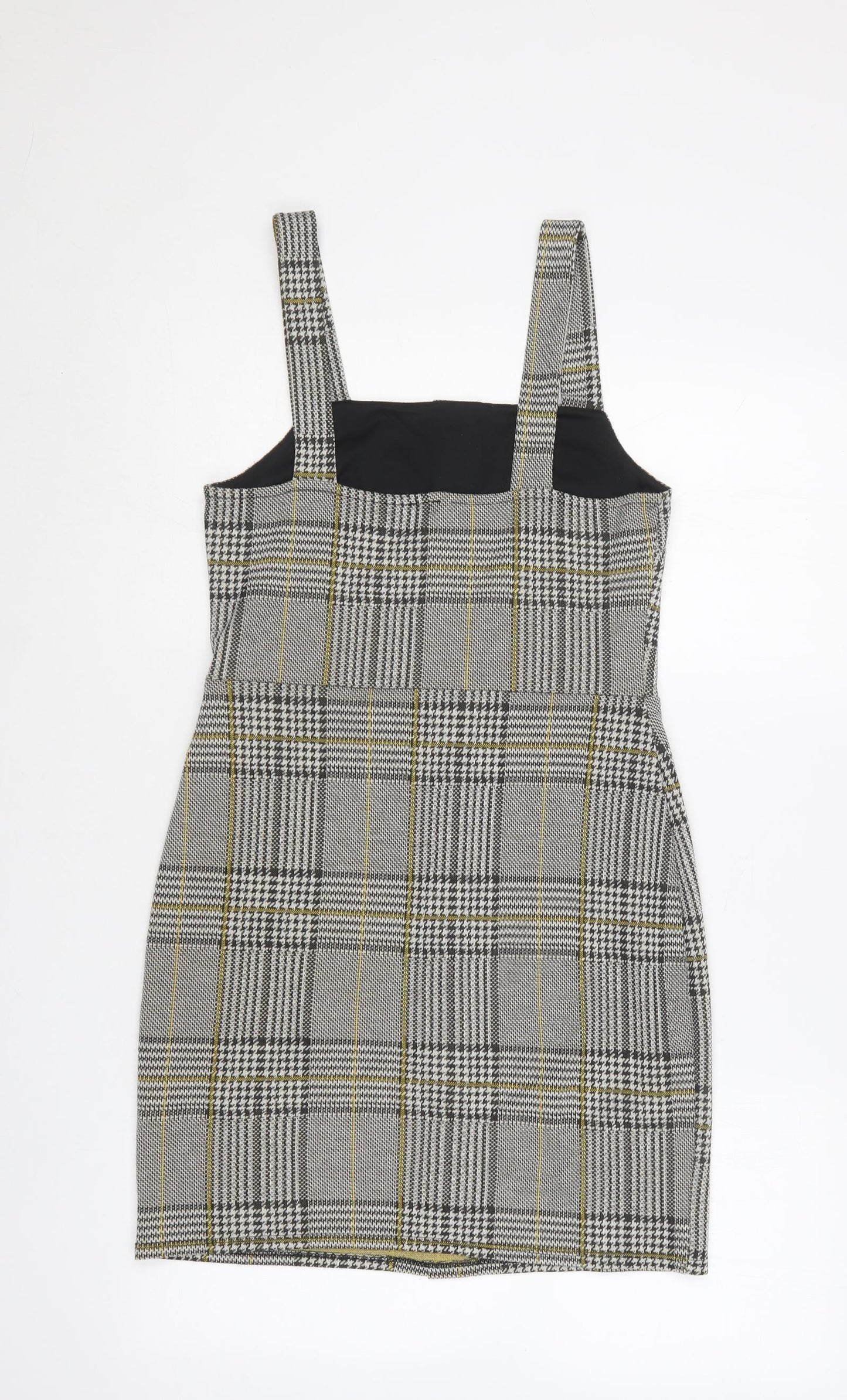 River Island Womens Multicoloured Plaid Polyester Bodycon  Size 10  Square Neck