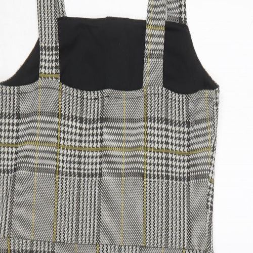River Island Womens Multicoloured Plaid Polyester Bodycon  Size 10  Square Neck
