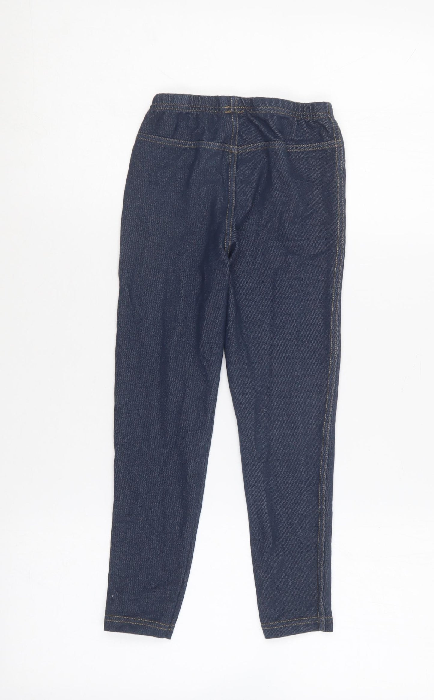 Primark Girls Blue  Cotton Jegging Trousers Size 7-8 Years  Regular