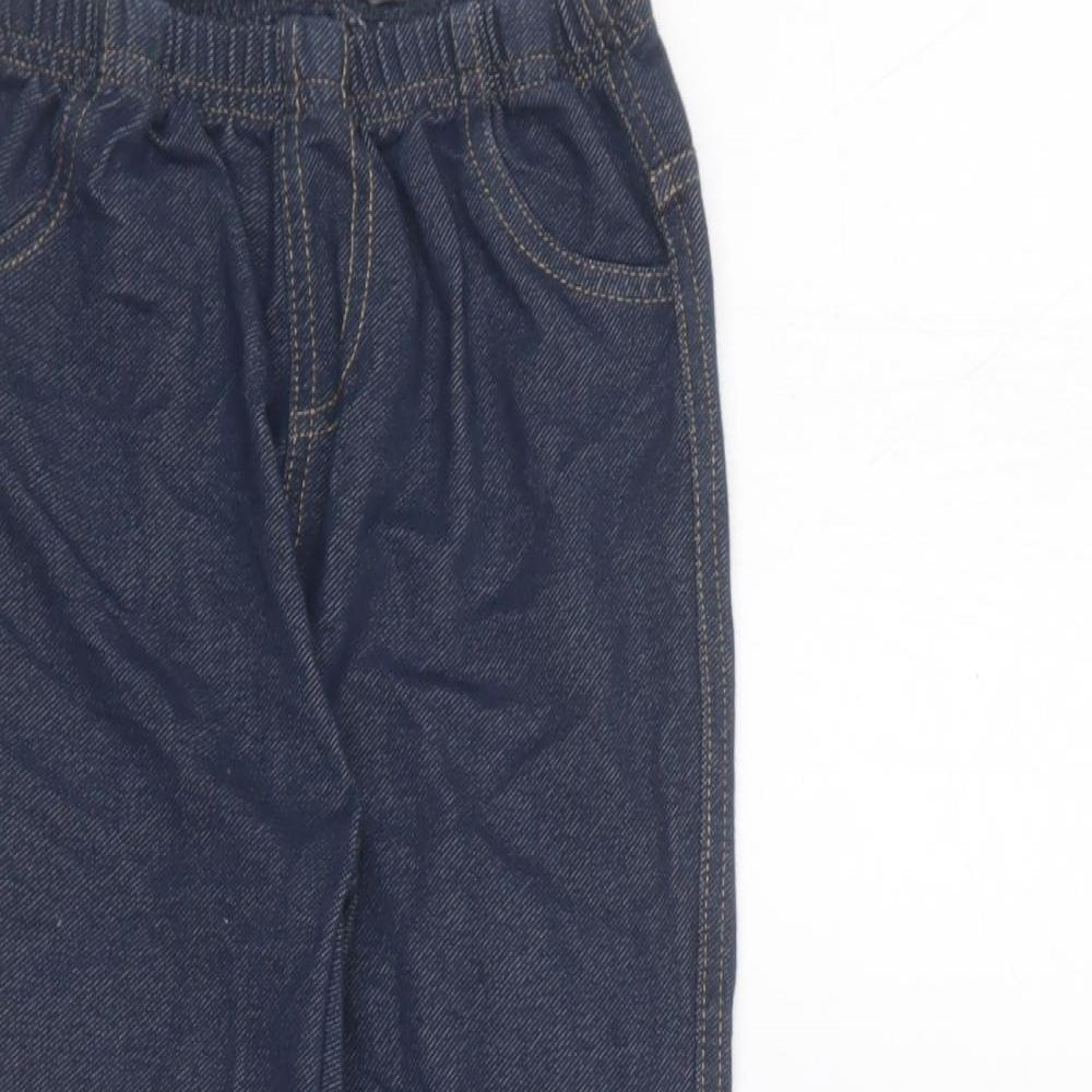 Primark Girls Blue  Cotton Jegging Trousers Size 7-8 Years  Regular