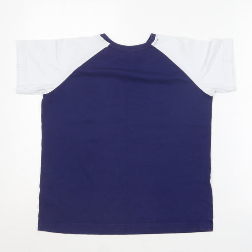 Matalan Boys Blue  Cotton Basic T-Shirt Size 12 Years Round Neck  - The prince