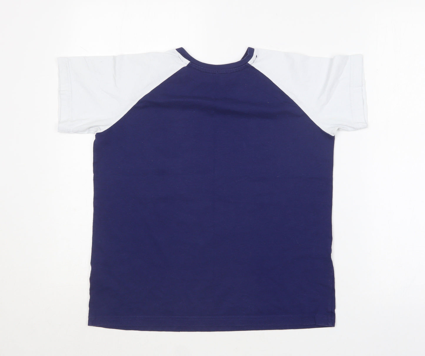 Matalan Boys Blue  Cotton Basic T-Shirt Size 12 Years Round Neck  - The prince