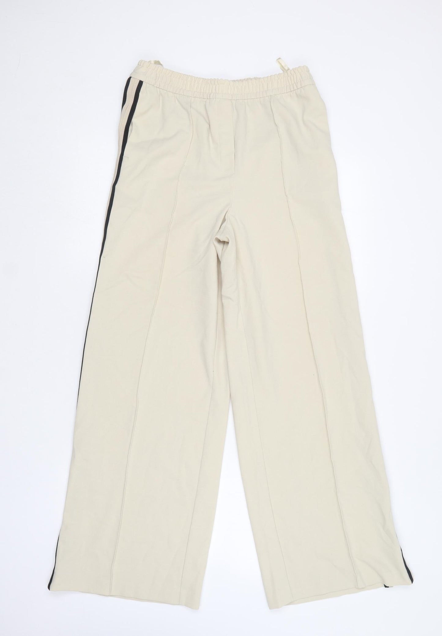 Marks and Spencer Womens Beige  Polyester Jogger Trousers Size 10 L26 in Regular